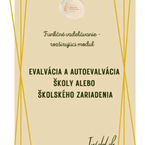 FV RM - Evalvácia a autoevalvácia školy alebo školského zariadenia