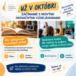 UŽ V OKTÓBRI ZAČÍNAME S NOVÝMI INOVAČNÝMI VZDELÁVANIAMI!